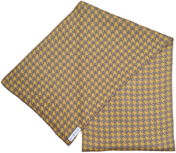 Pied de Poul Scarf - Mustard and Brown