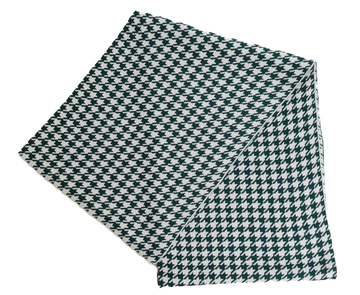 Pied de Poul Scarf - Cream and Green