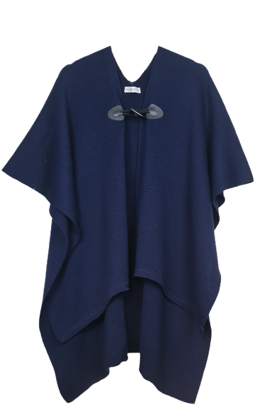 Ruana de Lana Merino - Azul