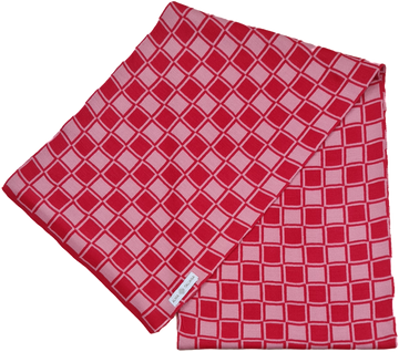 Checkered Scarf - Pink and Red