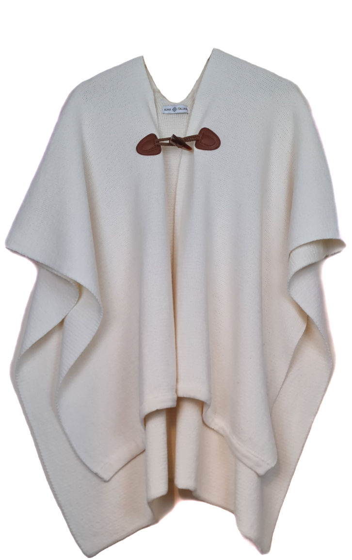 Ruana de Lana Merino - Crudo