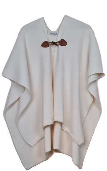 Ruana de Lana Merino - Crudo