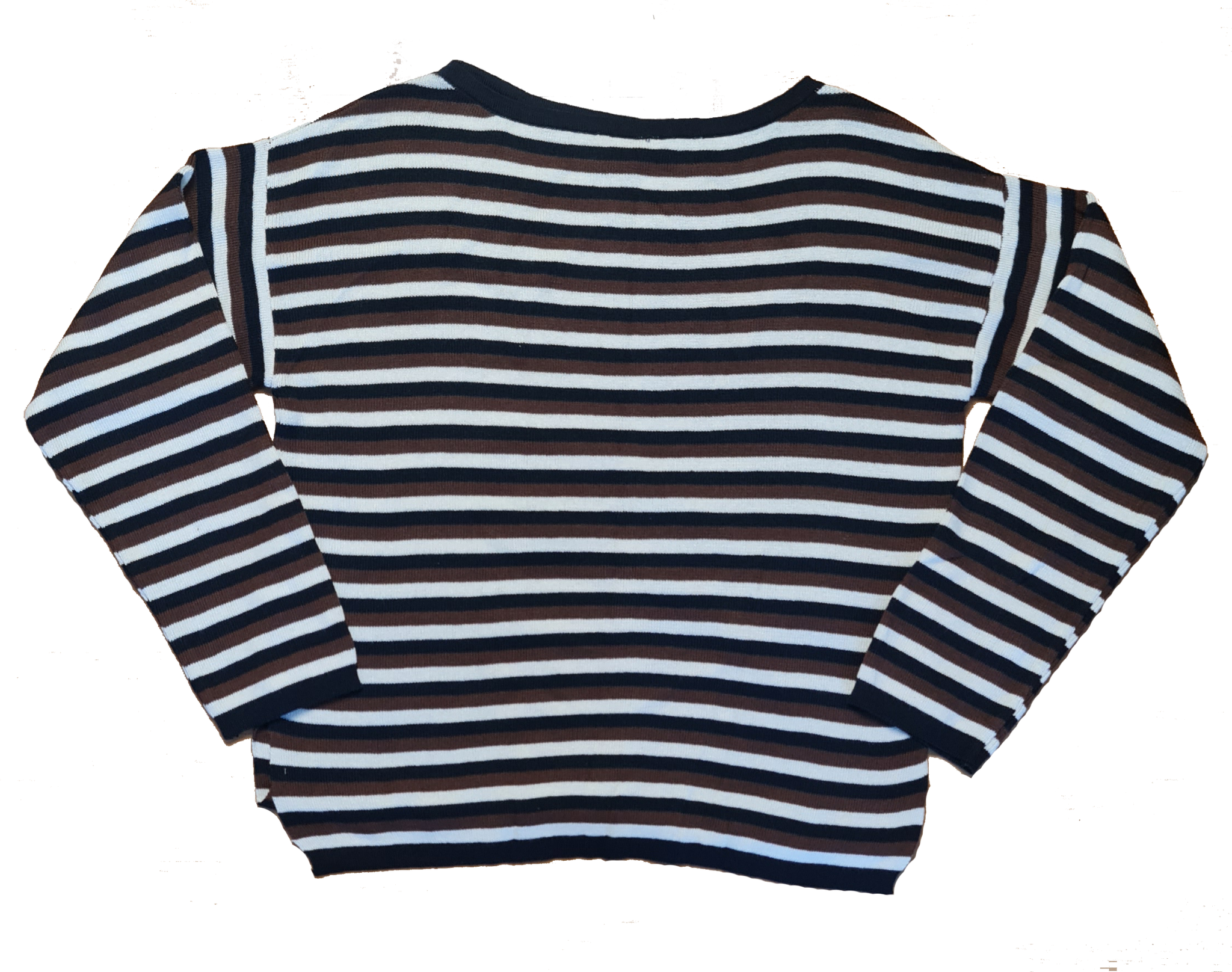 Sweater Rayado - Marrón/Crudo/Negro