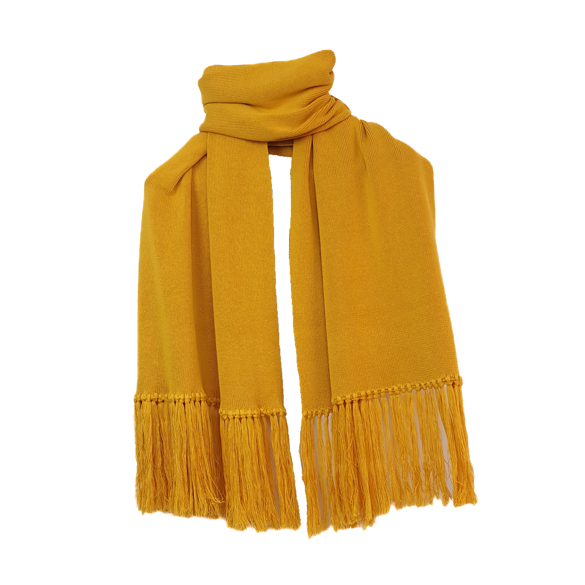 Pashmina de algodón peinado y acrílico, suave y cómoda, en color amarillo, ideal para cualquier ocasión