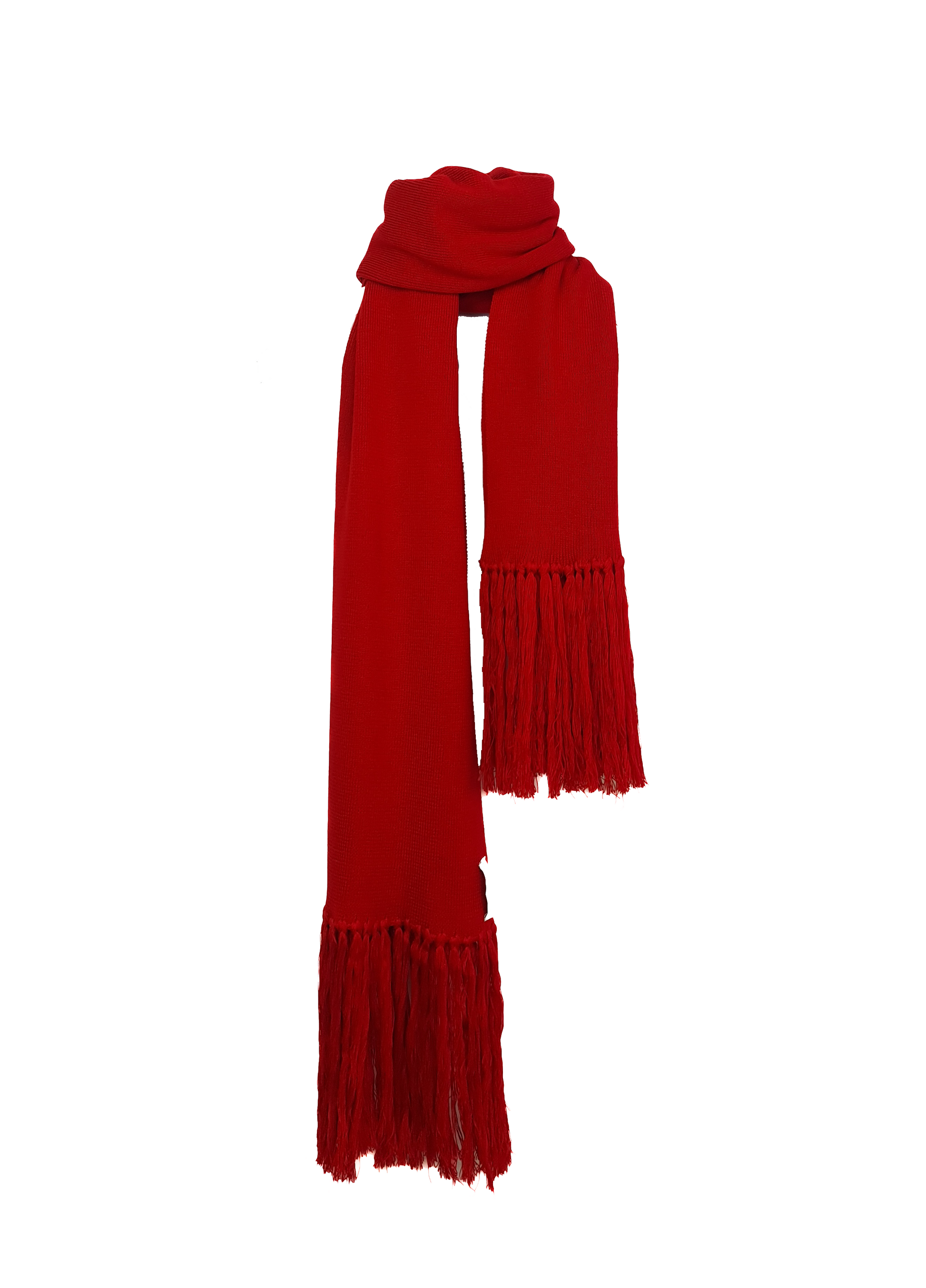 Pashmina de algodón peinado y acrílico, suave y cómoda, en color rojo, ideal para cualquier ocasión.