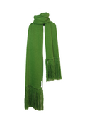 Pashmina de algodón peinado y acrílico, suave y cómoda, en color verde, ideal para cualquier ocasión.