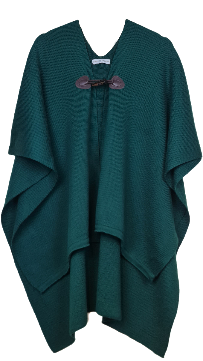 Ruana de Lana Merino - Verde