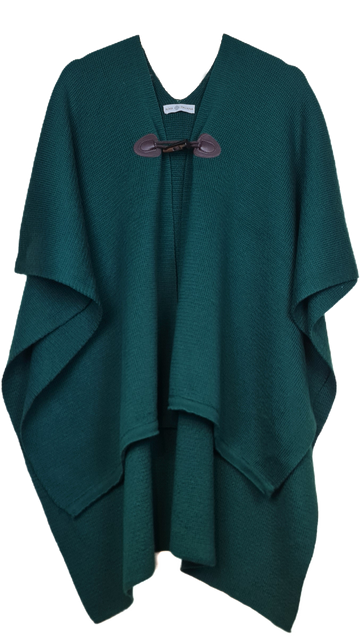 Ruana de Lana Merino - Verde